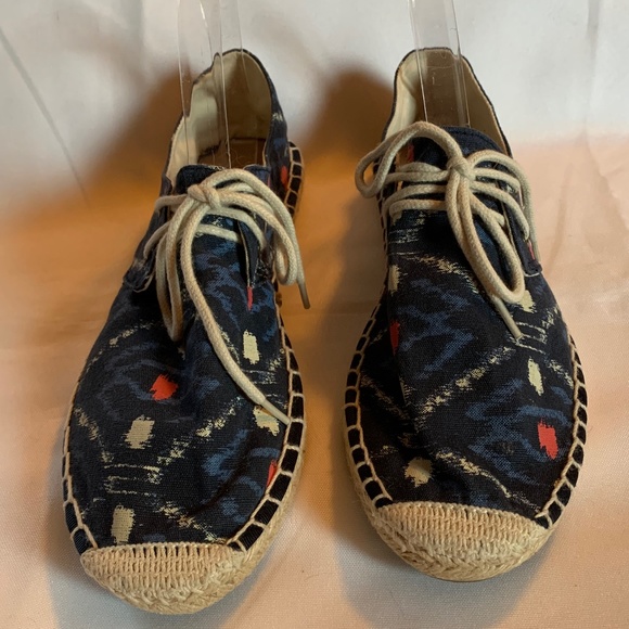 J. Crew Shoes J Crew Red White And Blue Lace Up Canvas Sneakers